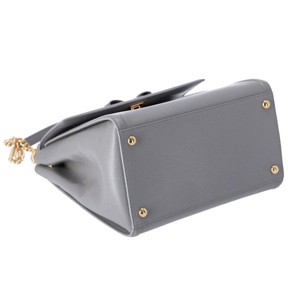 Salvatore Ferragamo Carry Shoulder Bag 21G697 Gray Leather - Picture 6 of 8